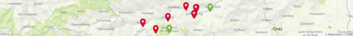 Map view for Pharmacies emergency services nearby Sankt Lambrecht (Murau, Steiermark)